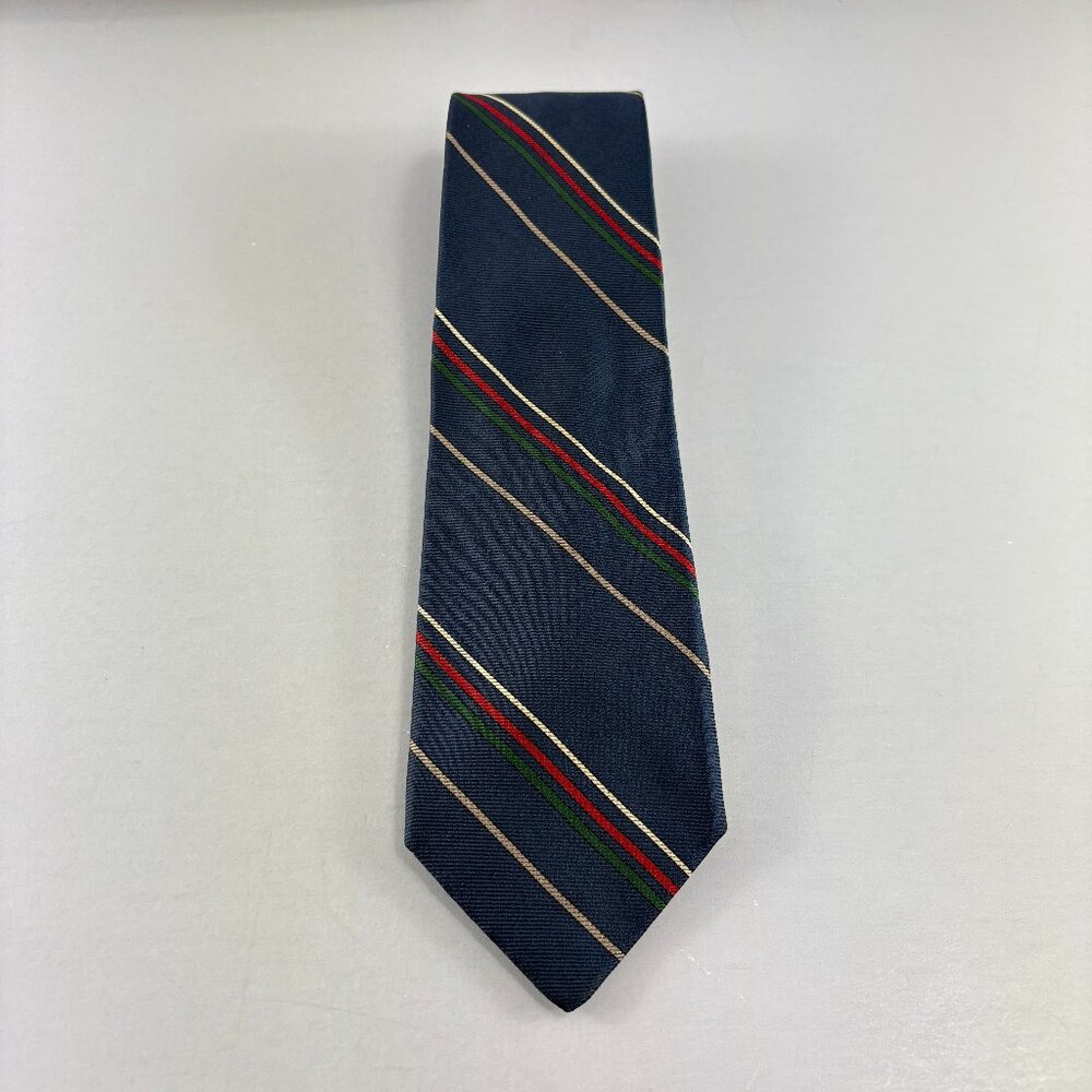 Kuppenheimer Navy Blue / Multi Striped Men's Tie 3" x 60" Vintage